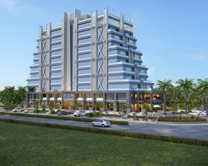 Front facade view of Vesu Point commercial complex