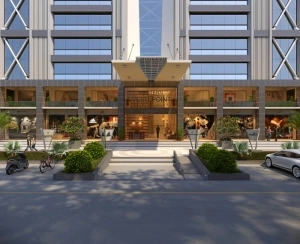 Interior view of commercial units at Vesu Point Surat