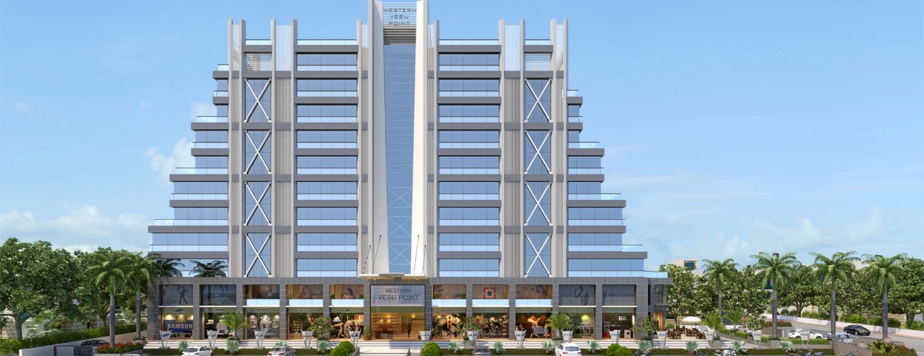 Exterior view of Vesu Point commercial project by The Western Group
