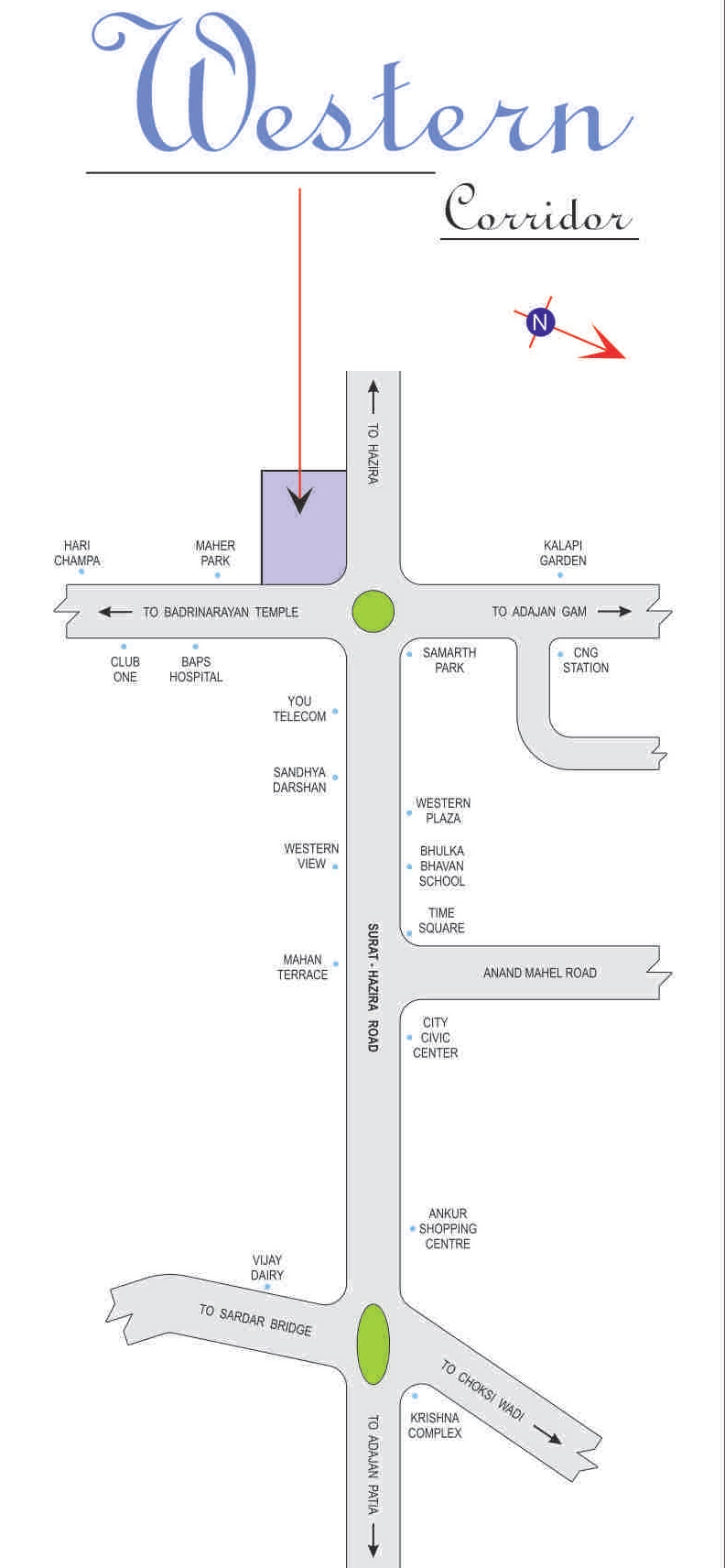 Western Corridor Project Location Map