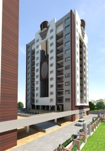 Western Residency Modern Apartment Exterior Elevation View 1