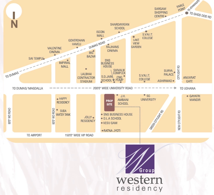 Western Residency Project Location Map and Accessibility View